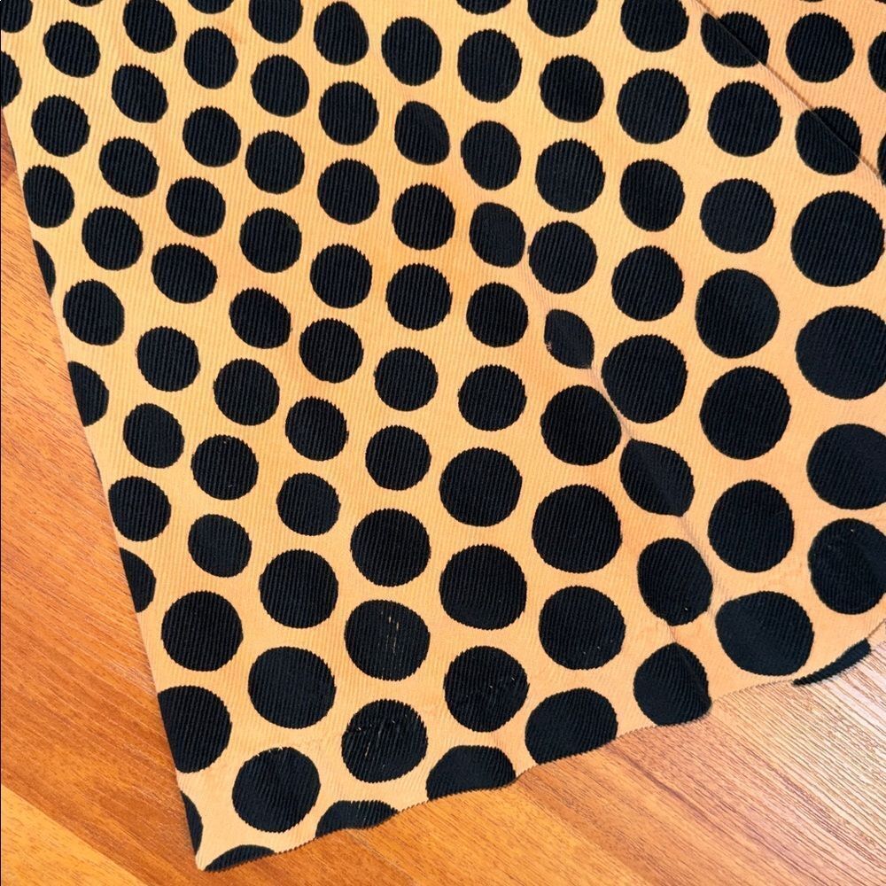 Vintage free people Y2K Polka Dot A-Line stretch Skirt - Black and Tan 6 - Picture 4 of 7